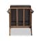 Baxton Studio Cayla Grey and "Walnut" Wood Living Room 1-Seater Lounge Chair 126-6885 - alternate 3